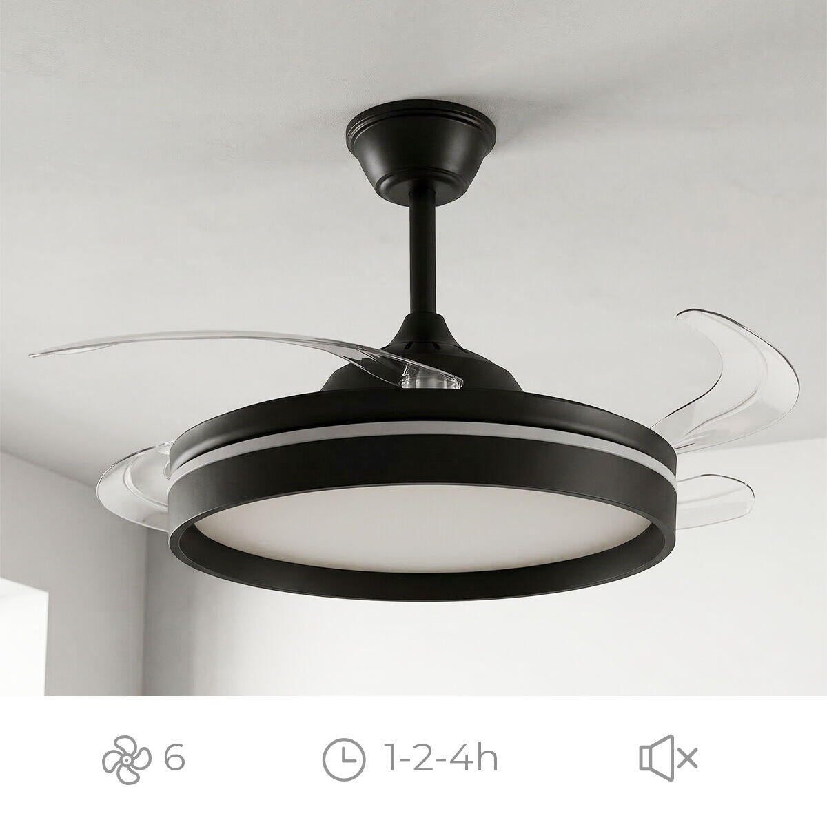 Ventilador LED Retráctil Inteligente