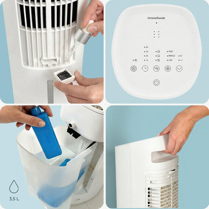 Climatizador Evaporativo Portátil Torre Multifunción con Mando a Distancia