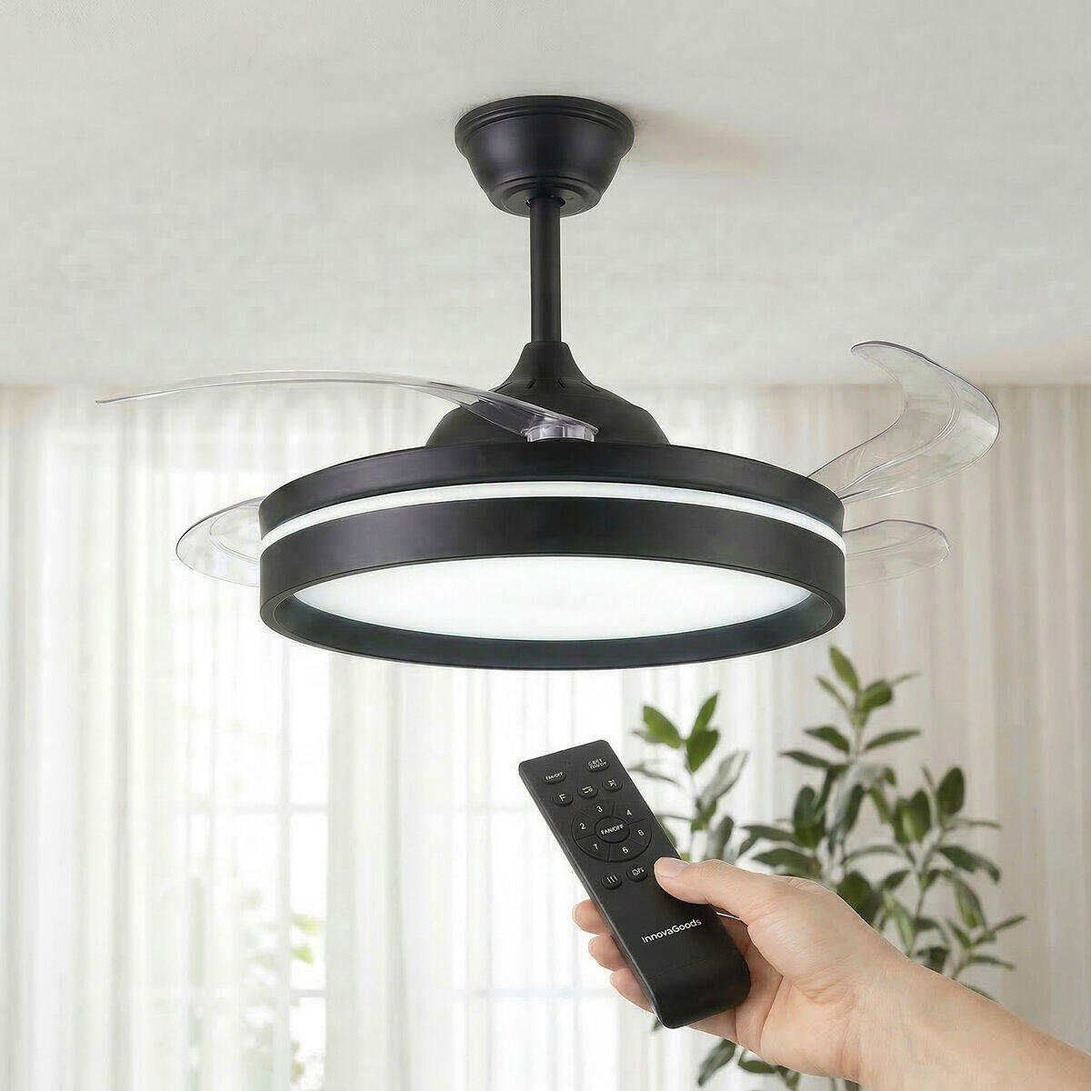 Ventilador LED Retráctil Inteligente