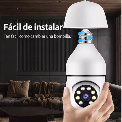 Cámara de Seguridad WiFi Tipo Bombilla 360°