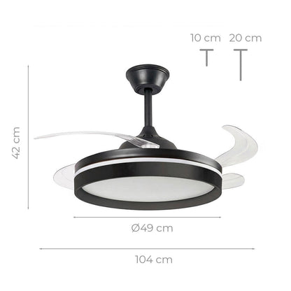 Ventilador LED Retráctil Inteligente